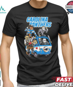 Official Carolina Panthers NFL Horror Characters Movie Hippie Halloween Shirt