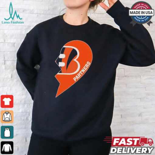 Official Cincinnati Bengals Partners Half Heart Shirt