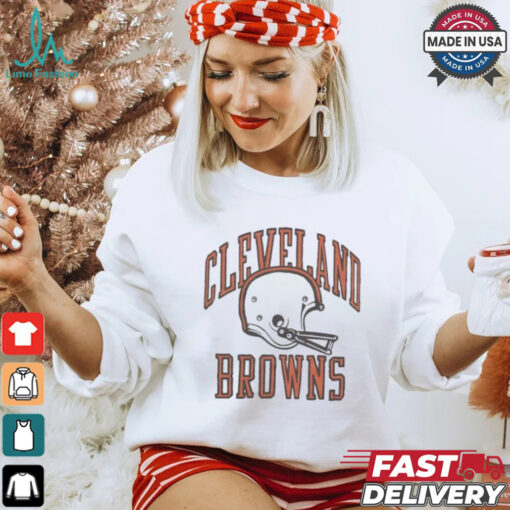 Official Cleveland Browns White Helmet T shirt