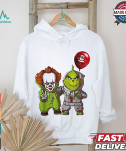 Official Clown Pennywise And Grinch Halloween 2024 Shirt