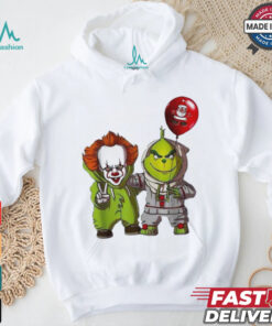 Official Clown Pennywise And Grinch Halloween 2024 Shirt