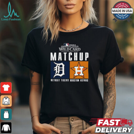 Official Detroit Tigers vs. Houston Astros 2024 MLB AL Wild Card Matchup T Shirt