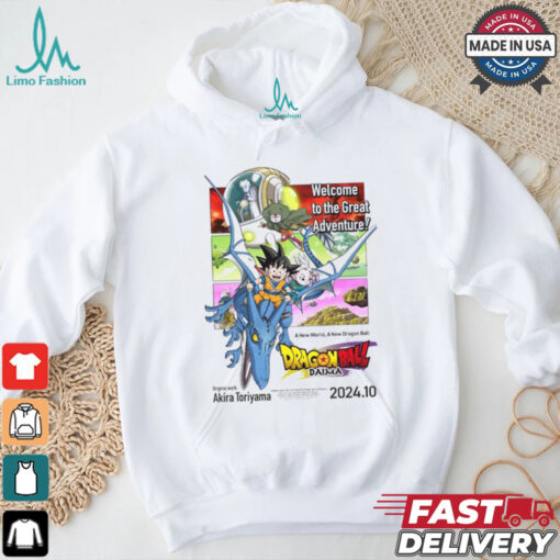 Official Dragon Ball Daima Welcome To The Great Adventure October 2024 poster t shirt