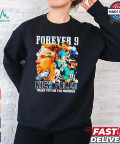 Official Forever 9 Nick Foles Thank You For The Memories T Shirt