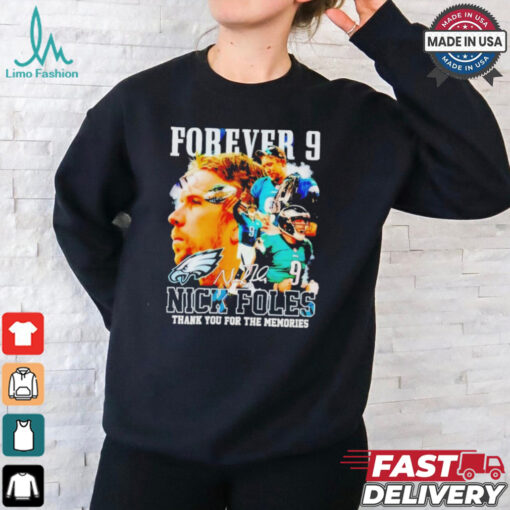 Official Forever 9 Nick Foles Thank You For The Memories T Shirt