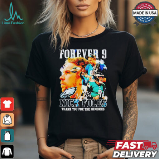 Official Forever 9 Nick Foles Thank You For The Memories T Shirt