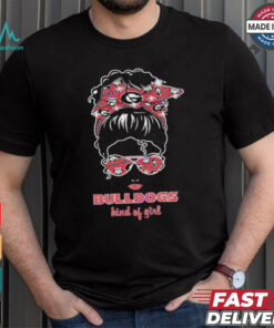 Official Georgia Bulldogs Kind Of Girl Messy Bun Shirt, hoodie, sweater, long sleeve and tank top Official Georgia Bulldogs Kind Of Girl Messy Bun Shirt