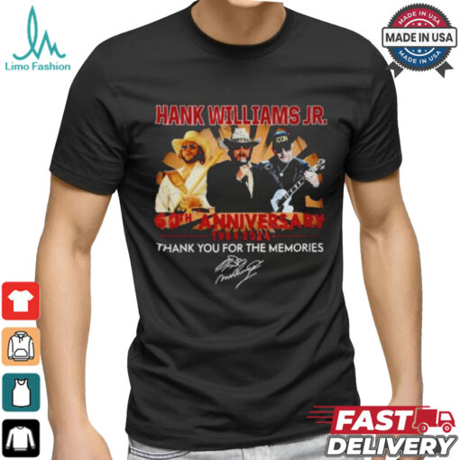 Official Hank Williams Jr. 60th Anniversary 1964 2024 Thank You For The Memories T Shirt