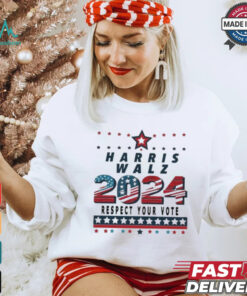 Official Harris Walz 2024 Respect Your Vote T shirt