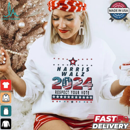 Official Harris Walz 2024 Respect Your Vote T shirt