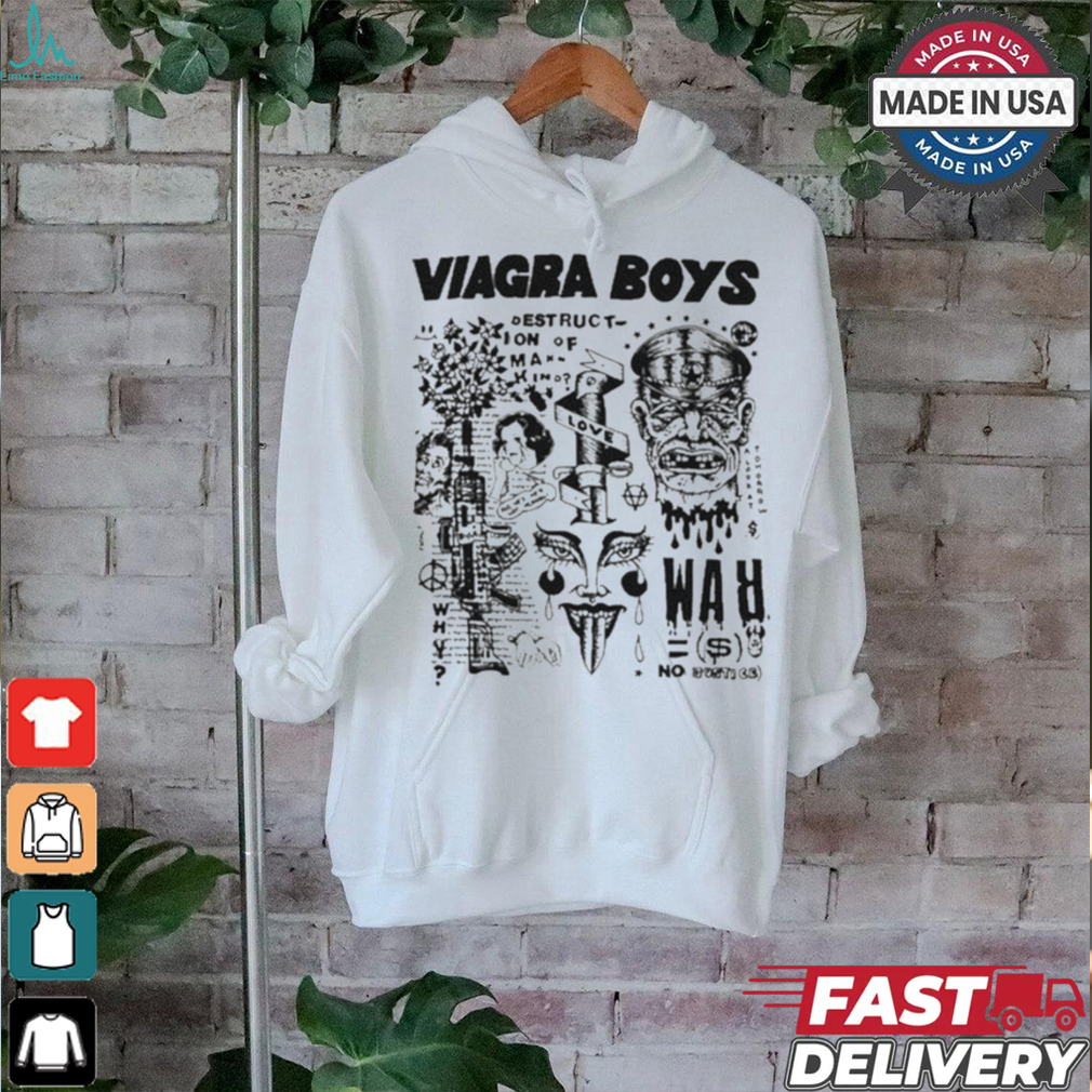 Official Harry Daniels Viagra Boys Destruction Of Mankind No War t shirt Official Harry Daniels Viagra Boys Destruction Of Mankind No War t shirt