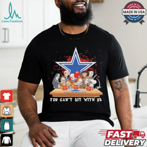 Official Horror Characters Movie Team You Can’t Sit With Us Dallas Cowboys Halloween Shirt