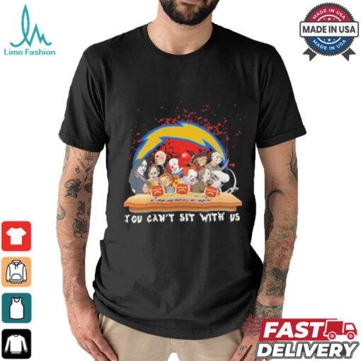 Official Horror Characters Movie Team You Can’t Sit With Us Los Angeles Chargers Halloween Shirt