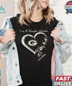 Official I’m a simple woman Aaron Rodgers Green Bay Packers signature shirt Official I’m a simple woman Aaron Rodgers Green Bay Packers signature shirt