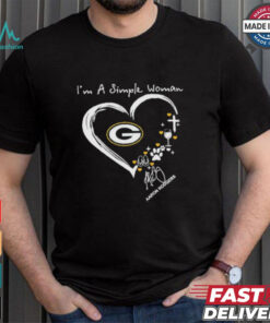 Official I’m a simple woman Aaron Rodgers Green Bay Packers signature shirt