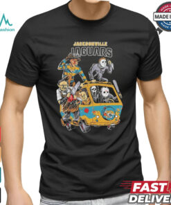Official Jacksonville Jaguars NFL Horror Characters Movie Hippie Halloween Shirt