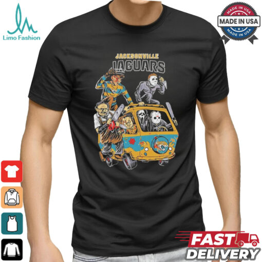 Official Jacksonville Jaguars NFL Horror Characters Movie Hippie Halloween Shirt