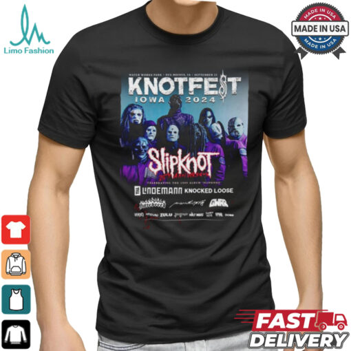 Official Knotfest Iowa 2024 Water Park Des Moines IA September Slipknot 25th Anniversary Celebrating The 1999 shirt