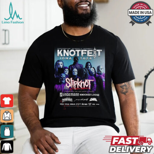 Official Knotfest Iowa 2024 Water Park Des Moines IA September Slipknot 25th Anniversary Celebrating The 1999 shirt