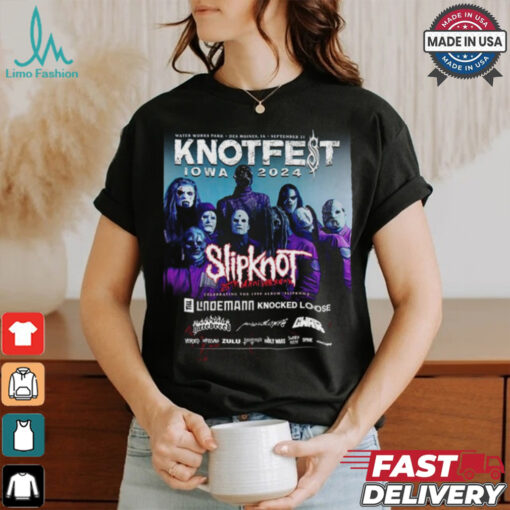 Official Knotfest Iowa 2024 Water Park Des Moines IA September Slipknot 25th Anniversary Celebrating The 1999 shirt