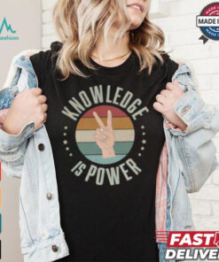 Official Knowledge Is Power Sunset Vintage T Shirt