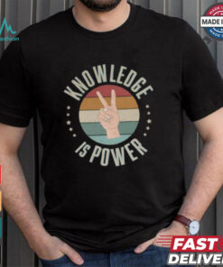 Official Knowledge Is Power Sunset Vintage T Shirt