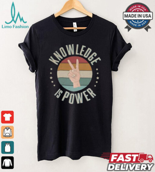 Official Knowledge Is Power Sunset Vintage T Shirt