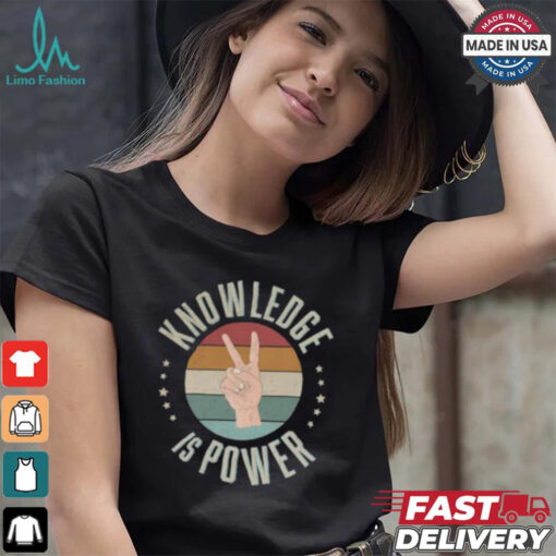 Official Knowledge Is Power Sunset Vintage T Shirt