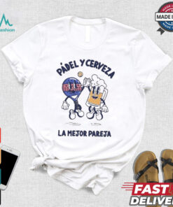 Official La Mejor Pareja Padel Y Cerveza T shirt