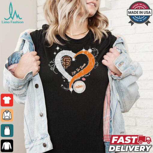 Official Let’s Go Giants San Francisco Giants baseball diamond heart love shirt