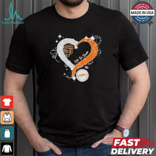 Official Let’s Go Giants San Francisco Giants baseball diamond heart love shirt