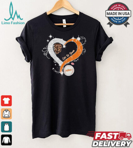 Official Let’s Go Giants San Francisco Giants baseball diamond heart love shirt