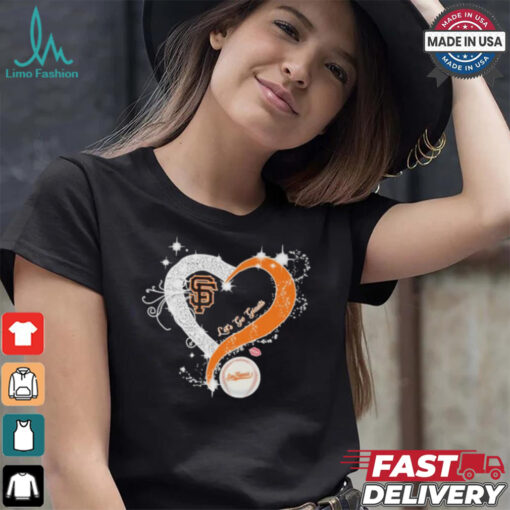Official Let’s Go Giants San Francisco Giants baseball diamond heart love shirt