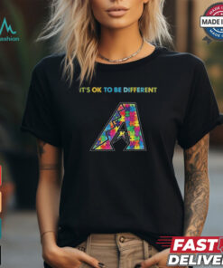 Official MLB Arizona Diamondbacks It’s Ok To Be Different Autism 2024 Shirt