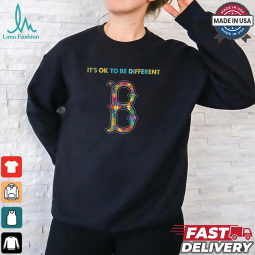 Official MLB Boston Red Sox It’s Ok To Be Different Autism 2024 Shirt