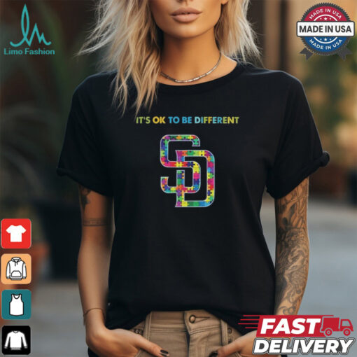 Official MLB San Diego Padres It’s Ok To Be Different Autism 2024 Shirt