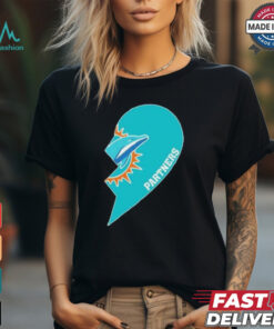 Official Miami Dolphin Partners Half Heart Shirt