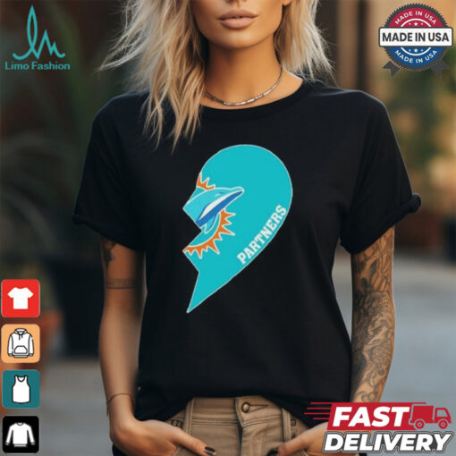 Official Miami Dolphin Partners Half Heart Shirt