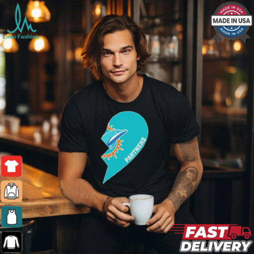 Official Miami Dolphin Partners Half Heart Shirt