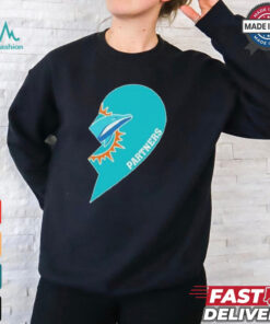 Official Miami Dolphin Partners Half Heart Shirt