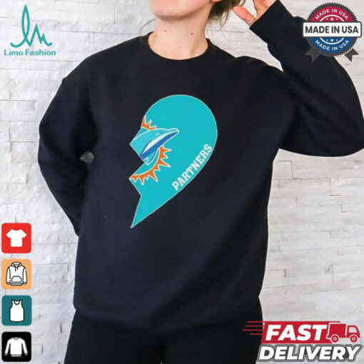 Official Miami Dolphin Partners Half Heart Shirt