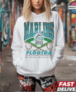 Official Miami Marlins White Straight Shot 47 Franklin Fashion Shirt