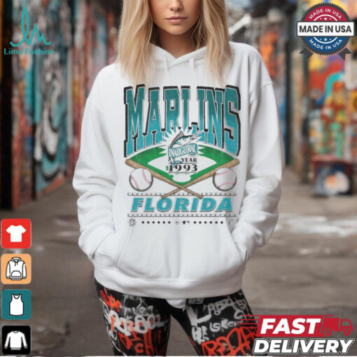 Official Miami Marlins White Straight Shot 47 Franklin Fashion Shirt