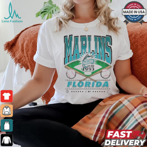 Official Miami Marlins White Straight Shot 47 Franklin Fashion Shirt
