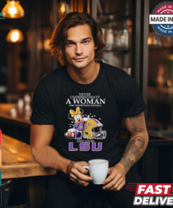 Official Mickey Mouse Never Underestimate A Woman Who Understands Football And Love LSU Tigers Shirt