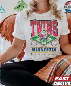 Official Minnesota Twins White Straight Shot 47 Franklin Fashion Shirt