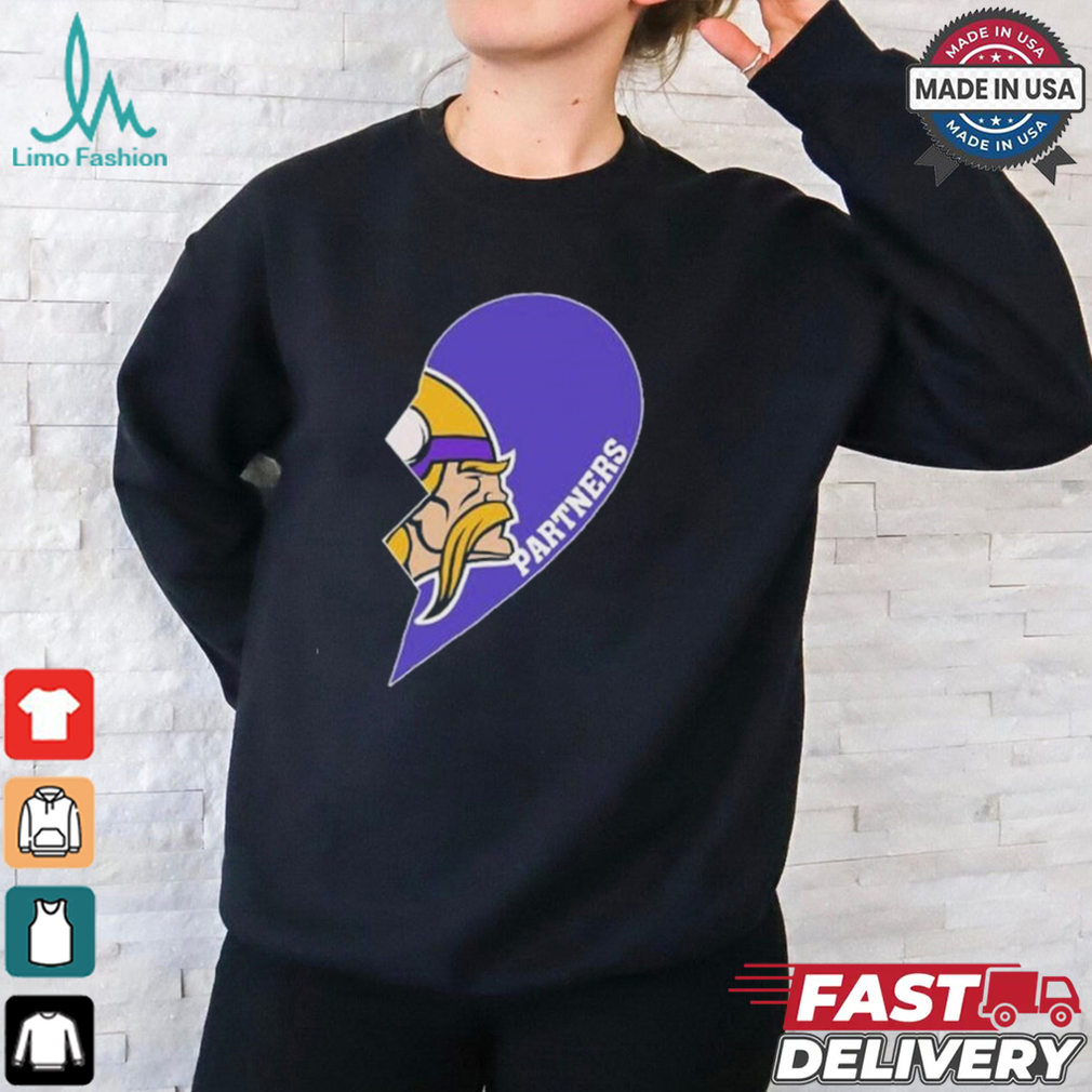 Official Minnesota Vikings Partners Half Heart Shirt Official Minnesota Vikings Partners Half Heart Shirt