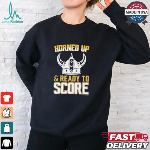 Official Minnesota Vikings horned up and ready to score shirt