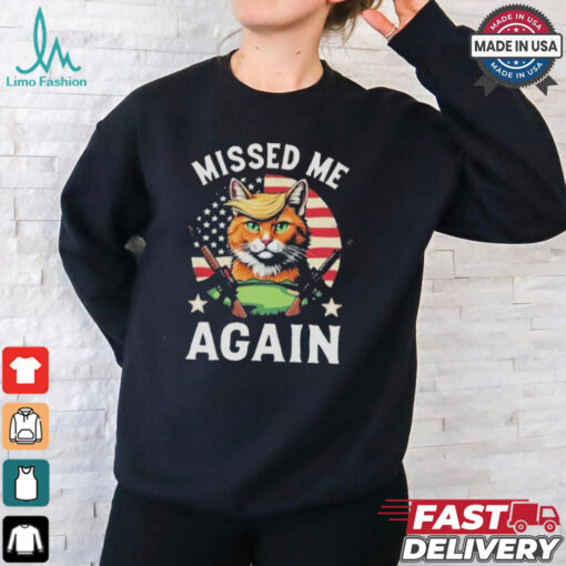 Official Missed Me Again Second Trump Cat Golf Shirt