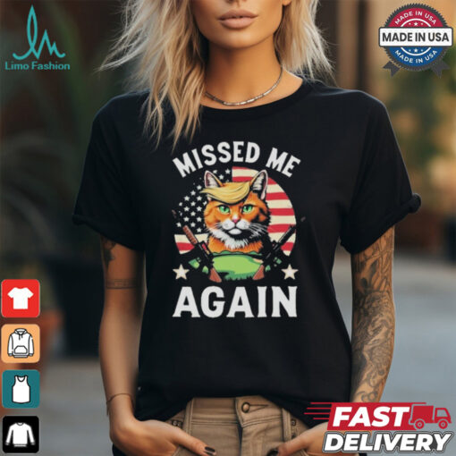 Official Missed Me Again Second Trump Cat Golf Shirt